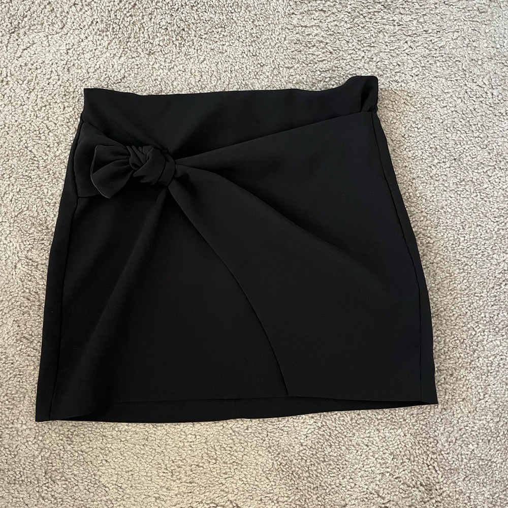 KZell Black Wrap Knot Tie Skirt
